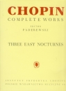 Chopin -Trzy łatwe nokturny  Ludwik Bronarski Ignacy Jan Paderewski Józef Turczyński