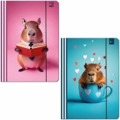 Teczka A4 z gumką Kapibara mix