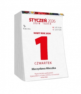 Kalendarz zdzierak 2026, 1 szt