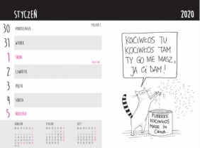 Kalendarz biurkowy kota Jaśniepana 2020 - Gałęzia Magdalena