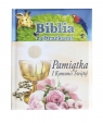 Biblia z obrazkami niebieska Pamiątka I komunii świętej