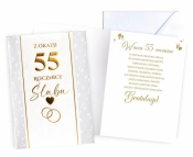 Karnet Rocznica ślubu 55