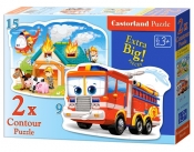 Puzzle konturowe 2w1 Fire Brigade in Action (020058)