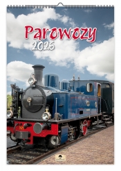 Kalendarz 2026 ścienny dwustronny A3 - Parowozy