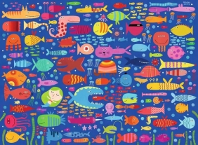 Ravensburger, Puzzle XXL 200: Rybki (12004305)