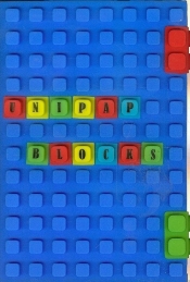 Notes silikonowy A5 Unipap Blocks w kratkę 100 kartek niebieski - <br />