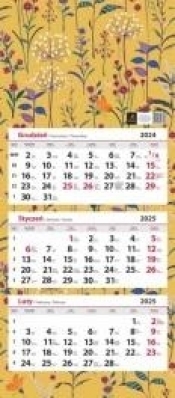 Kalendarz 2025 ścienny trójdzielny MIX