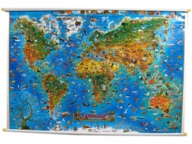Mapa świata dla dzieci Animals