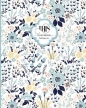 Notatnik ozdobny 128x165/96K linia Kwiaty