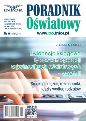 Ewidencja księgowa typowych operacji w jednostkach oświatowych Część 2 - Niemiec Renata