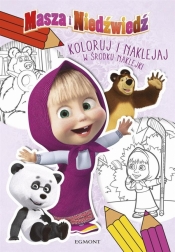 Masza i Niedźwiedź Koloruj i naklejaj (08059)