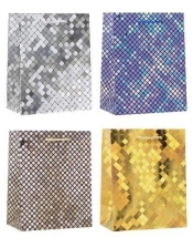 Torebka ozdobna 18x24x8cm hot-stamp mix ROZETTE