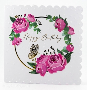 Karnet Urodziny - Lace Roses