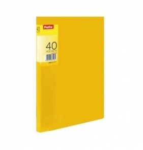 Teczka Clear Book A4 40 koszulek żółta
