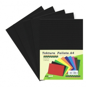 Tektura A4 falista czarna 5szt