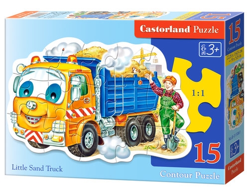 Puzzle konturowe Little Sand Truck 15 elementów (015061)