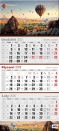 Kalendarz 2026 trójdzielny płaski, 1 szt
