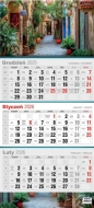 Kalendarz 2026 trójdzielny płaski, 1 szt