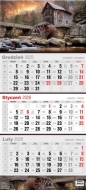 Kalendarz 2026 trójdzielny płaski, 1 szt