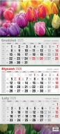 Kalendarz 2026 trójdzielny płaski, 1 szt