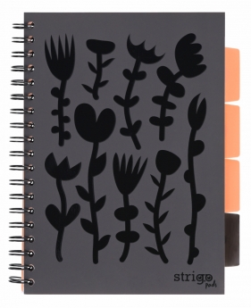 Kołozeszyt Strigo Pads Project Book B5 kratka Floral - czarny