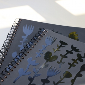 Kołozeszyt Strigo Pads Project Book B5 kratka Floral - czarny