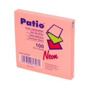 Notes samoprzylepny Patio, neonowy 75 x 75 mm, różowy (13062PTR)