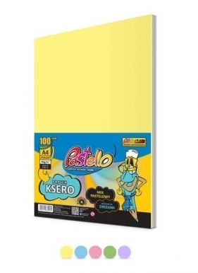 Papier ksero A4 80g 5 kolorów 100 arkuszy pastel