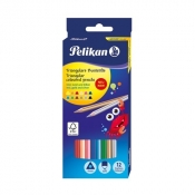 Kredki trójkątne Pelikan 12 kolorów