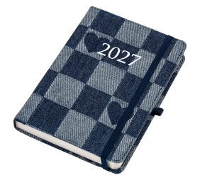 Kalendarz 2027 B6 dzienny Jazz - jeans-serca