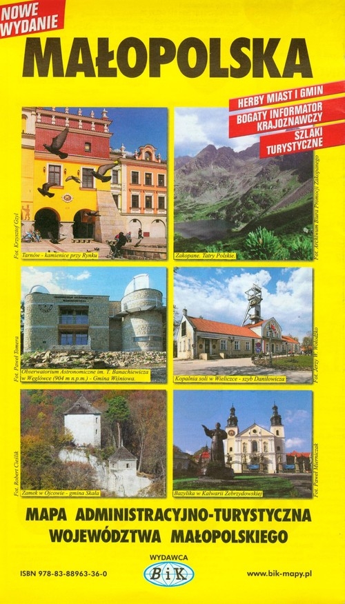WojewództwoMałopolska Mapa administracyjno-turystyczna