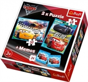 Puzzle 2w1 + Memos Auta 3 Wyścig nowej generacji (90706)