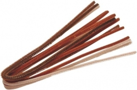 Drucik oplatany 50cm mix brązowy 10szt