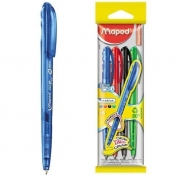 Długopisy automatyczne Maped Ice Clic, 4 kolory (225306)