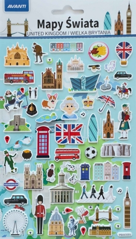 Naklejki edukacyjne Mapy świata, 1 szt