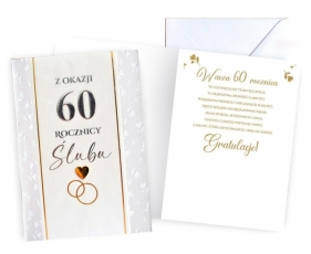 Karnet Rocznica ślubu 60