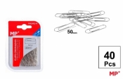 Spinacz biurowy 50mm 40szt srebrne