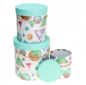 Pudełko Flower Box 3szt zielony ROZETTE