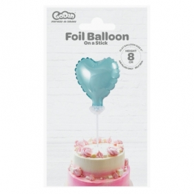 Balon foliowy Godan błękitny 8 cm serce (BS-4BL)