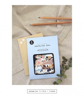 Naklejki ozdobne Suatelier - Duże Pieski, 4 ark.