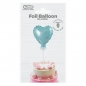 Balon foliowy Godan błękitny 8 cm serce (BS-4BL)