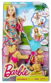 Lalka Barbie Spacer z pieskami (CNB21)