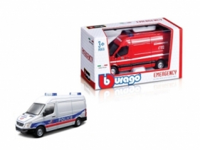 Bburago, Mercedes-Benz Sprinter Policja 1:50 (18-32006) (mix kolorów)