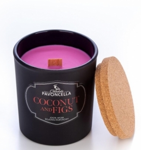 Świeczka sojowa Coconut and Figs czarna 135g