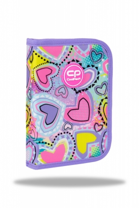 Coolpack, Piórnik jednokomorowy bez wyposażenia Clipper - Pastel Hearts (F076832)