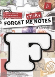 Forget me sticky - notes kart samoprzylepne - litera F
