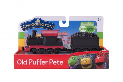 Stacyjkowo. Lokomotywa z wagonem Old Puffer Pete