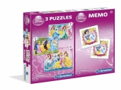 Puzzle 3w1+Memo Księżniczki (07806)