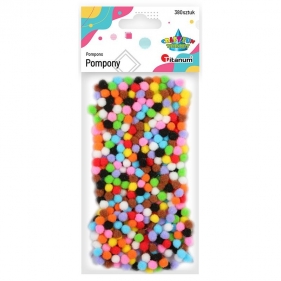 Pompony dekoracyjne, 380 szt. - mix kolorów (340950)