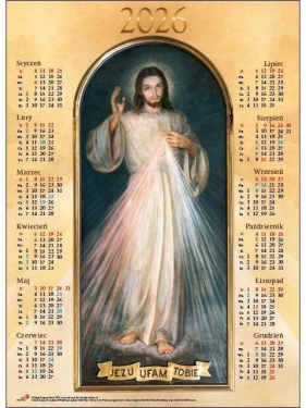 Kalendarz 2026 plakatowy średni Jezus Miłosierny
